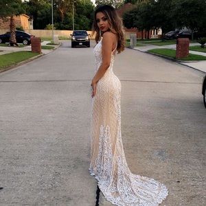 ‼️SOLD‼️Sherri Hill Beaded Fitted Evening Gown